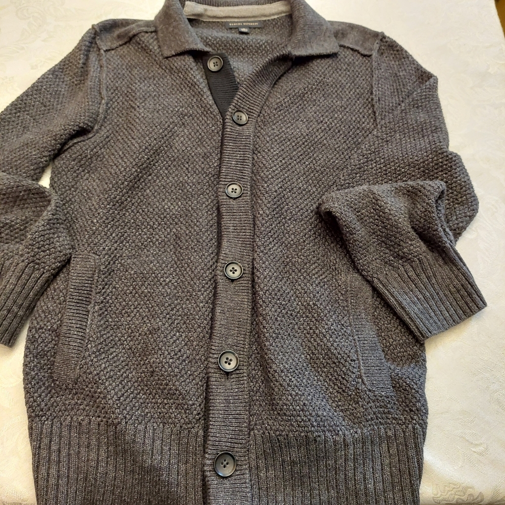 Banana Republic cotton gray relaxed fit cardigan sweater. Size large